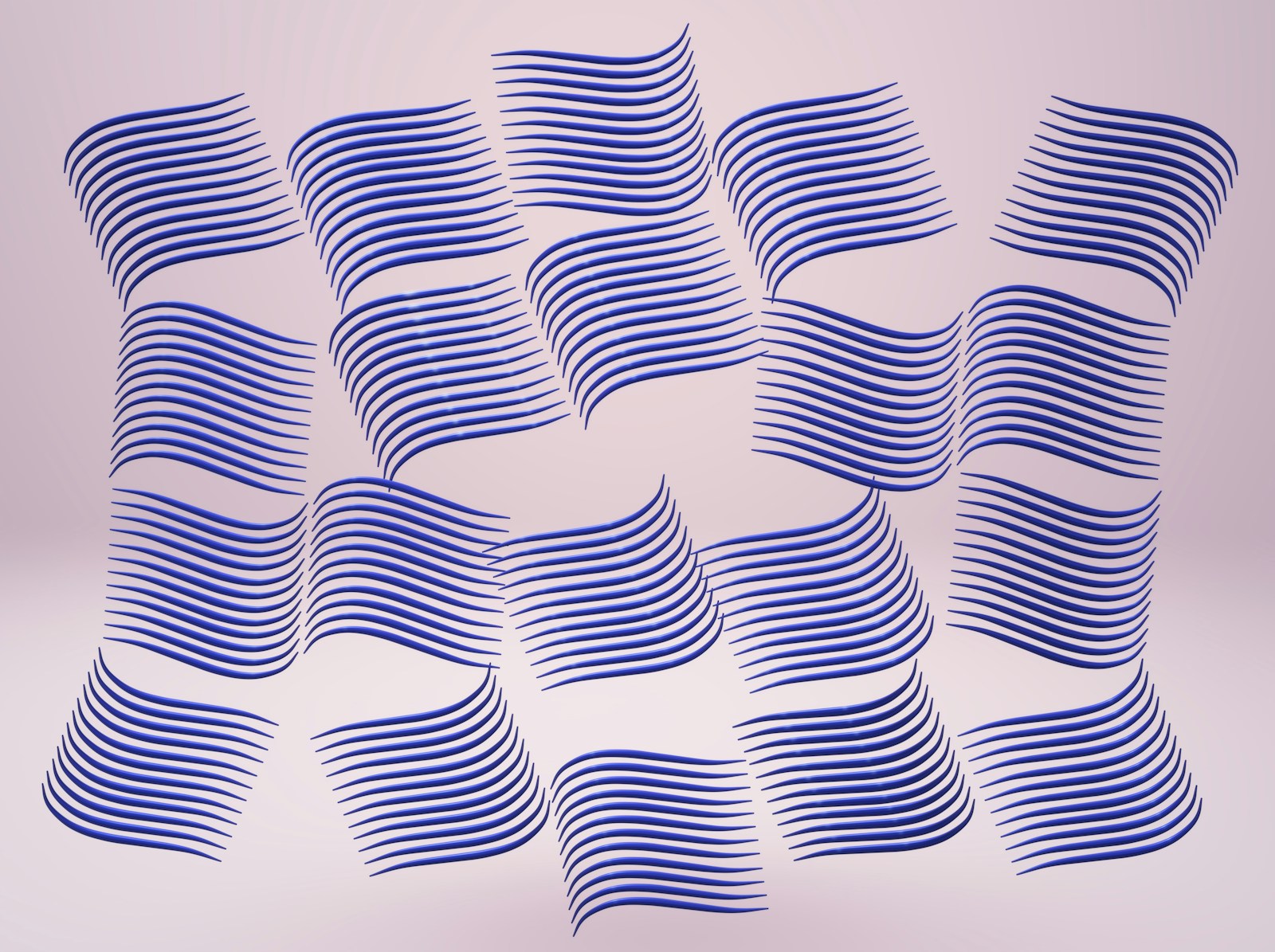 a bunch of wavy blue lines on a white background
